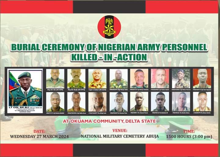 Final Salute: Nigeria Commemorates Ultimate Sacrifice of its Army Personnel