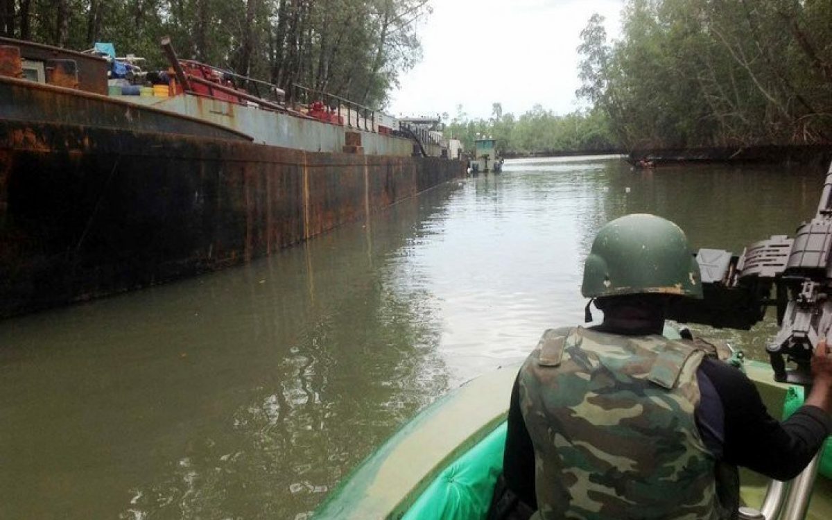 Nigerian Navy seals tank farm for storing illegally-refined diesel