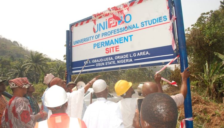 Construction Begins on Nigeria’s First University of Professional Studies in Igbajo-Ijesa, Osun State
