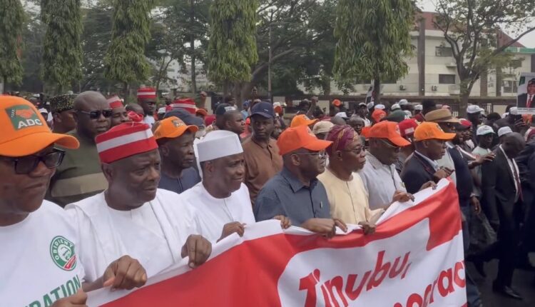 ADC Leaders Storm Abuja in ‘Occupy INEC’ Protest Over Electoral Concerns